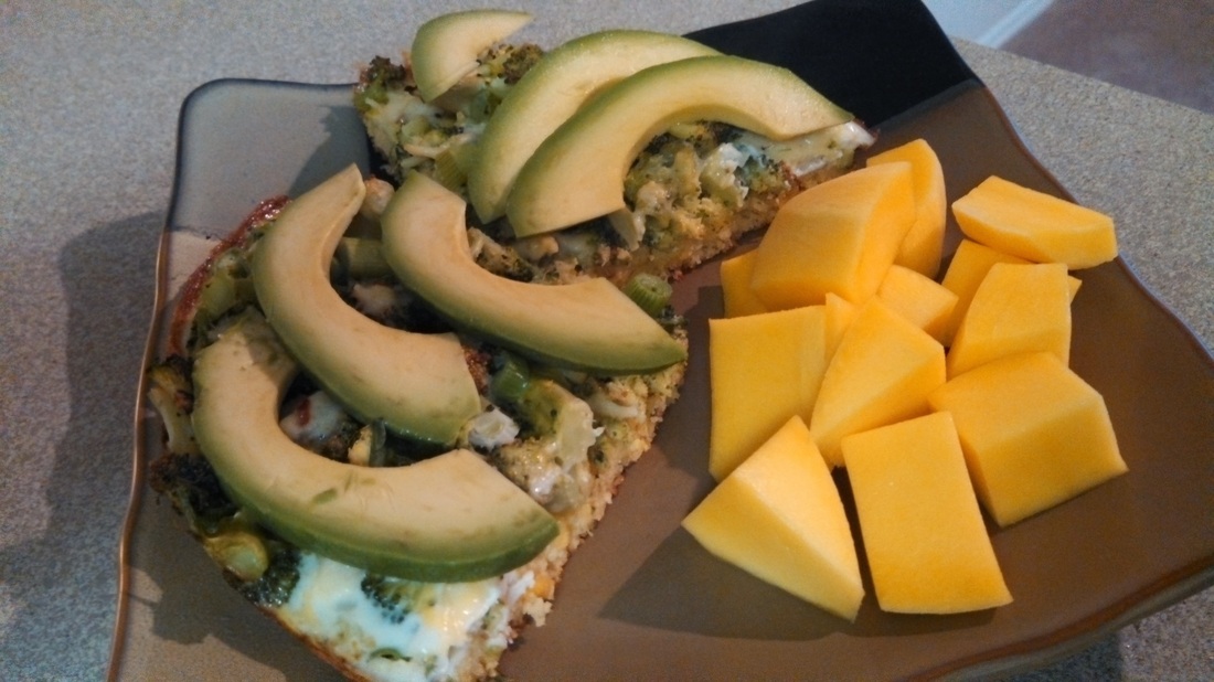cornbread quiche with mango