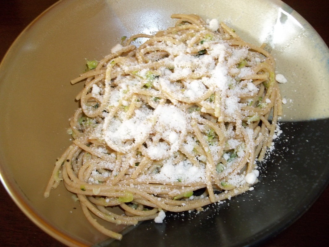 Cheesy Zucchini Spaghetti