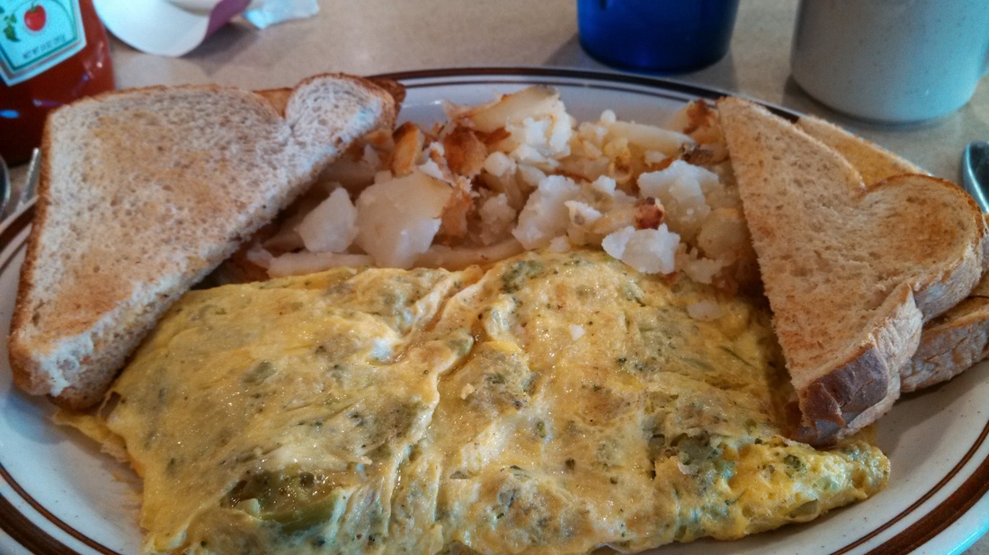 Broccoli and cheese omelet